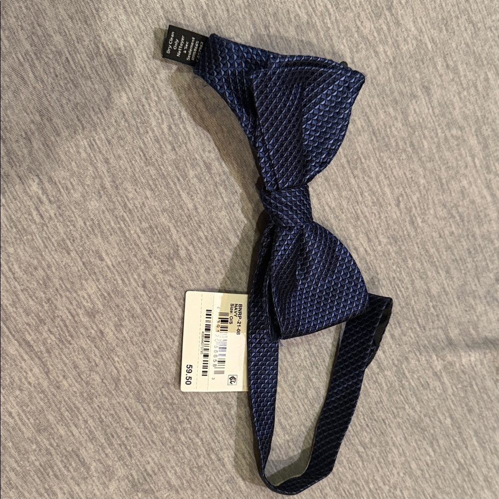 Nordstrom Navy Textured Bow Tie
